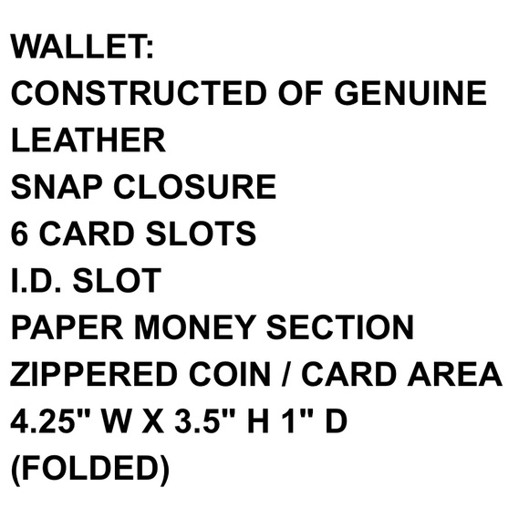 Harbour 2nd Leather Isidora Wallet Dark Gray, EUC - Picture 9 of 9